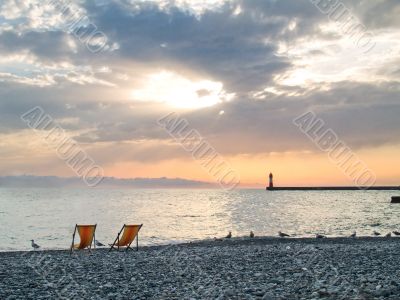 Sunsen On An Beach