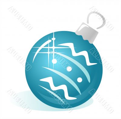 blue christmas ball