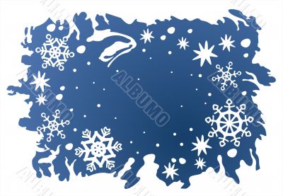 blue snow background