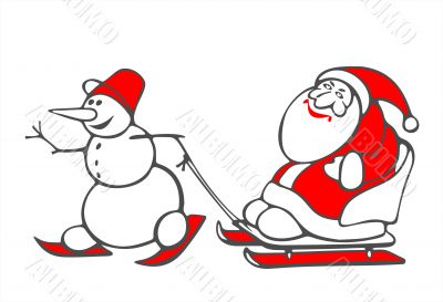 snowball and santa
