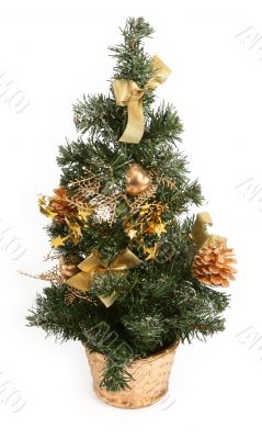 christmas tree against white