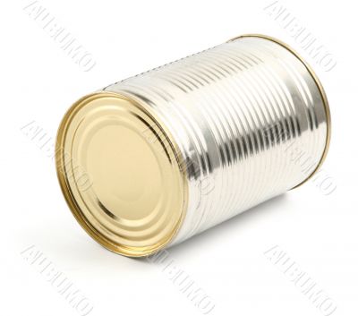 food tin can on white