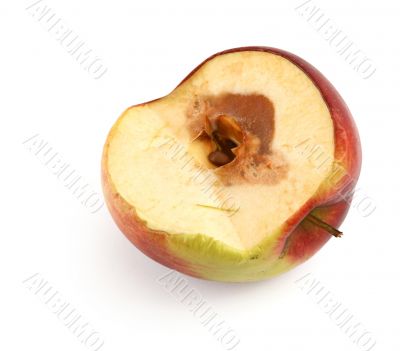 half of a rotten apple