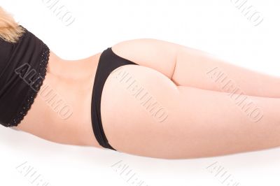 Woman torso isolated on white background