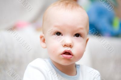 Children`s face close-up