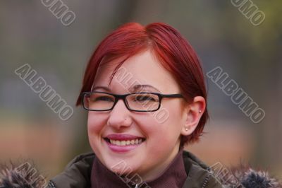 Smiling redheaded girl