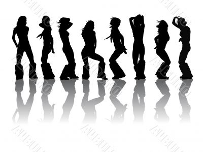 girls silhouettes