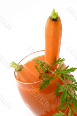 Healthy carrot juice