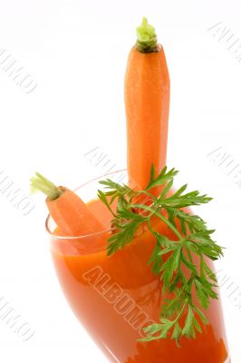 Fresh carrot juice