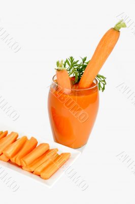 Glass of carrot juice