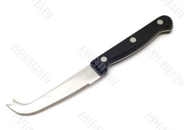 kitchen knife for cheese on white