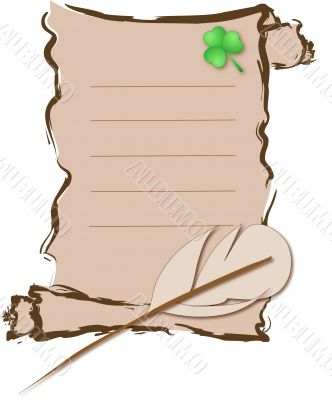Letter with quarterfoil