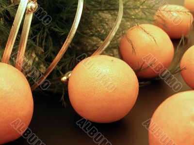 Row of oranges