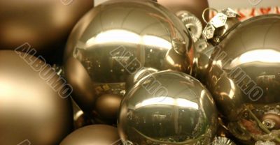 Christmas and New Year`s spheres
