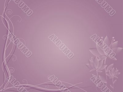 Mauve Abstract Flower Background