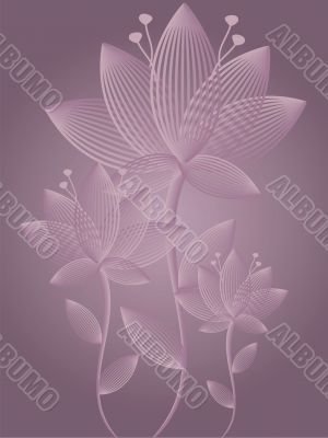 Abstract Flowers Greeting Card