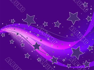 Purple Stars Background