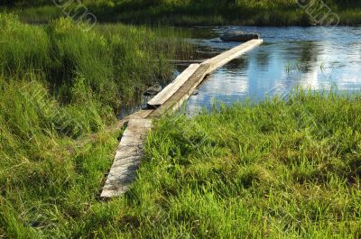Creek and footbridge