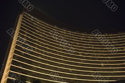 Curved Hotel at Night