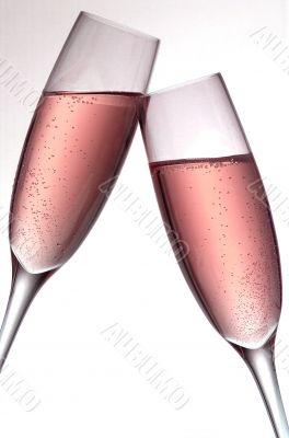 Two glasses of champaign