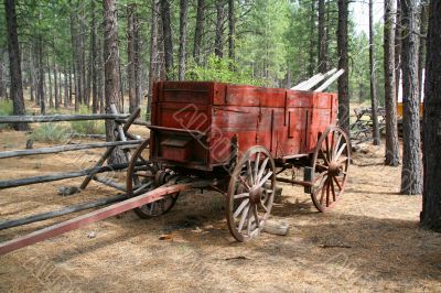 Old red wagon