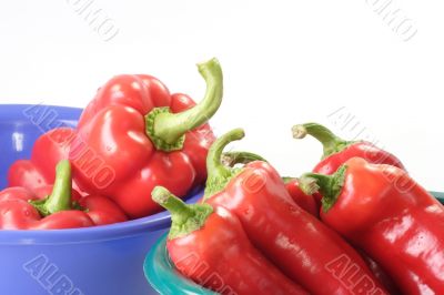 Red Paprika in bowls