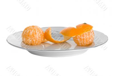 Peeled tangerines