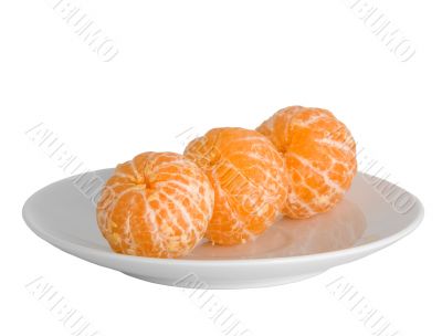 Peeled tangerines