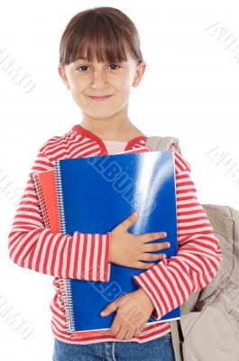 adorable girl studying