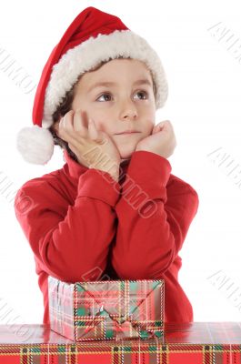 Adorable boy in christmas