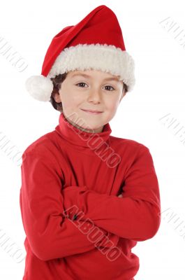 Adorable boy in christmas