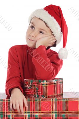 Adorable boy in christmas