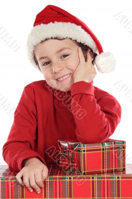 Adorable boy in christmas