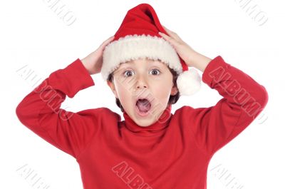 Adorable boy in christmas