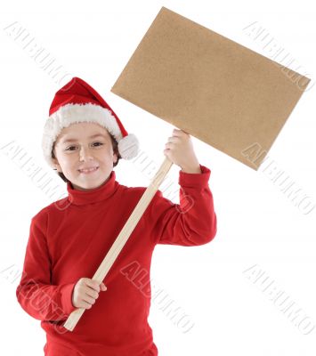 Adorable boy in christmas