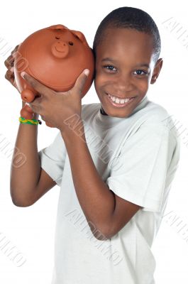Boy with a money box