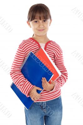 adorable girl studying