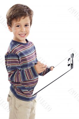 boy with clipboard