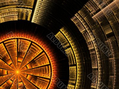 Fractal Abstract Background - Orange textures