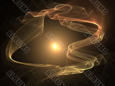 Fractal Abstract Background - Golden textures