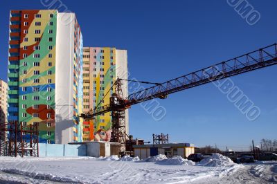 Construction of new multi-storey buildings.