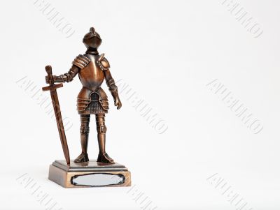 figure of knight isolated on white