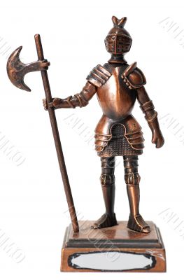 figure of knight isolated over white