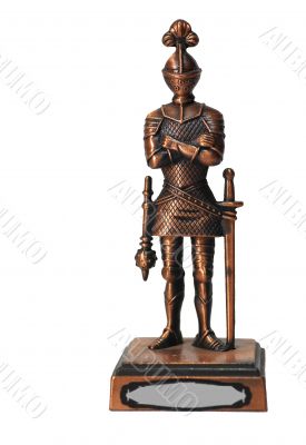 figure of knight isolated over white