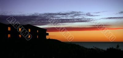 House at sunset