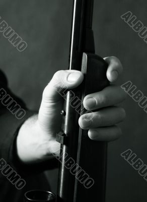 Gun in a hand