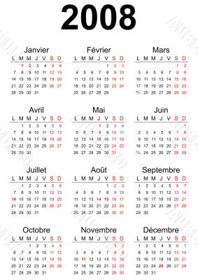 2008 calendar