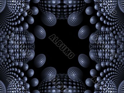 Fractal Abstract Background - Layered bubble border