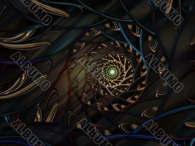 Fractal Abstract Background - Textured spiral