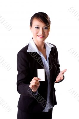 Presenting business Card